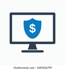 Online banking security icon. Flat style vector EPS.