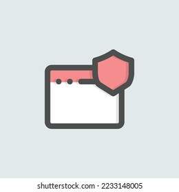  online banking security  icon, isolated finance colored outline icon in light blue background, perfect for website, blog, logo, graphic design, social media, UI, mobile app