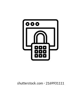online banking security icon in vector. Logotype