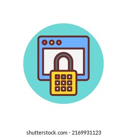 online banking security icon in vector. Logotype