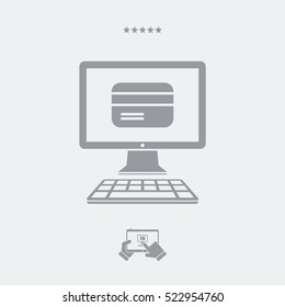 Online banking services - Vector web icon