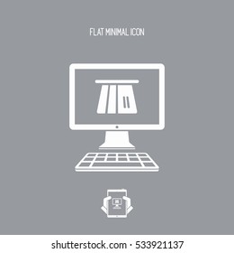 Online banking services - Vector web icon