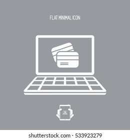 Online banking services - Vector web icon