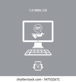 Online banking services - Vector web icon