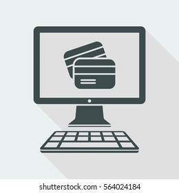 Online banking services - Vector web icon