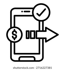Banca en línea Colección de íconos de Vector simple