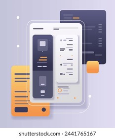 online banking smart wallet payment mobile application fintech business investment concept vertical