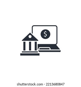 online banking thin line icons. Vector illustration isolated on white. Editable stroke