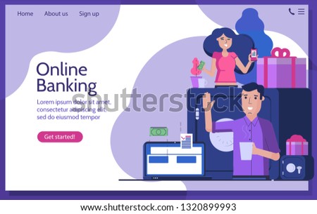Online Banking Transfer Money User Experience Stock Vector Royalty - 