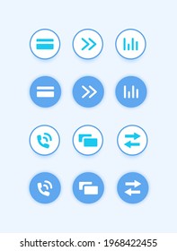Online banking UI elements kit. Options for digital account. Ewallet isolated vector icon, button and dashboard template. Web design widget collection for mobile application with light theme interface