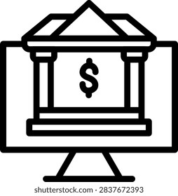 Online Banking Vector Design Icon Style
