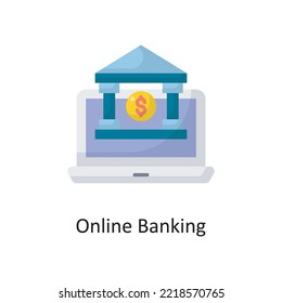 Online Banking Vector Flat Icon Design illustration. Banking and Payment Symbol on White background EPS 10 File