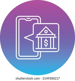 Icono vector de banca en línea. Se puede usar para imprimir, móviles y aplicaciones web.