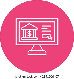 Online Banking vector icon. Can be used for printing, mobile and web applications.