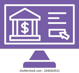 Online Banking vector icon. Can be used for printing, mobile and web applications.