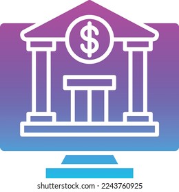 Online Banking vector icon. Can be used for printing, mobile and web applications.