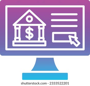 Online Banking vector icon. Can be used for printing, mobile and web applications.