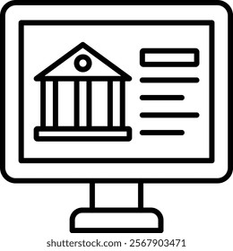 Online Banking vector icon. Can be used for printing, mobile and web applications.