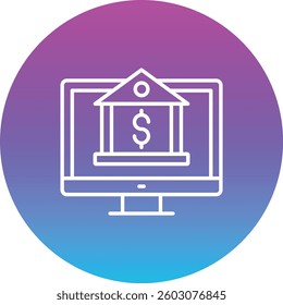 Online Banking vector icon. Can be used for printing, mobile and web applications.