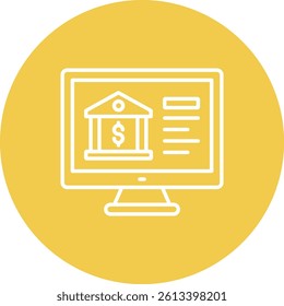 Online Banking vector icon. Can be used for printing, mobile and web applications.