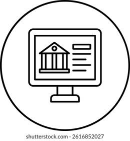 Online Banking vector icon. Can be used for printing, mobile and web applications.