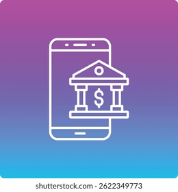 Ícone vetorial do Online Banking. Pode ser usado para impressão, aplicativos móveis e da Web.