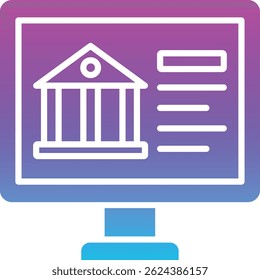 Online Banking vector icon. Can be used for printing, mobile and web applications.
