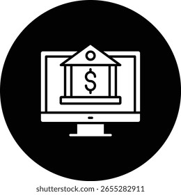 Icono de Vector de banca en línea. Se puede utilizar para aplicaciones de impresión, móviles y de Web.