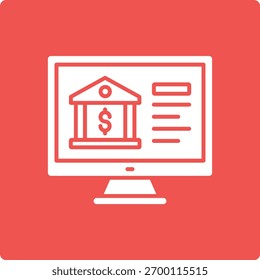 Online Banking vector icon. Can be used for printing, mobile and web applications.