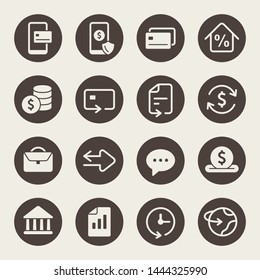 Online banking vector icon set