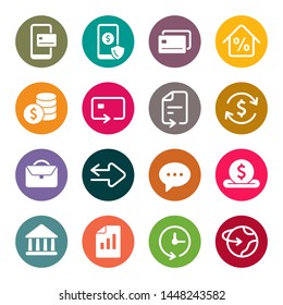 Online banking vector icon set