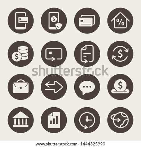 Online banking vector icon set