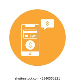 Icono de vector de banca en línea con colores de fondo de moda que pueden editar o modificar fácilmente

