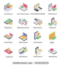 Online Banking Vector Icons Pack 
