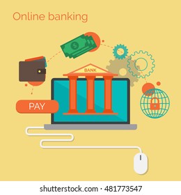 Online banking. Vector Illustration