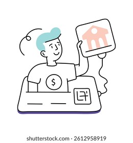 Online banking vector Style illustration