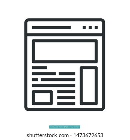 Online Banner icon vector illustration logo template for many purpose