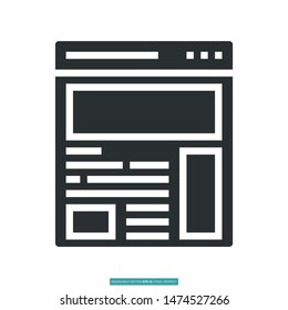 Online Banner icon vector illustration logo template for many purpose