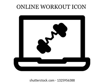 online Barbell icon. Editable online Barbell icon for web or mobile.