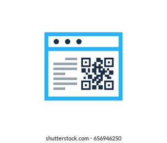 Online Barcode Icon Logo Design Element
