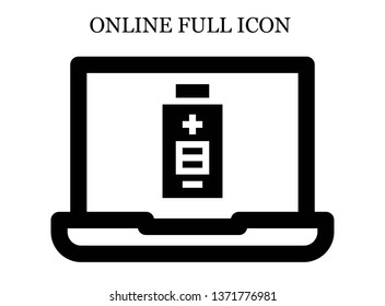 online Battery icon. Editable online Battery icon for web or mobile.