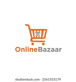 Online Bazaar Logo Design Simple