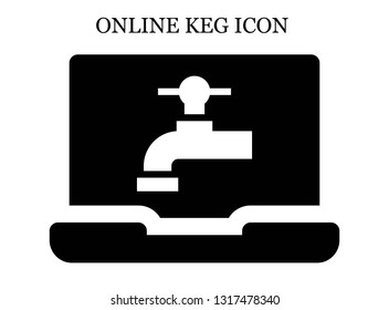online Beer tap icon. Editable online Beer tap icon for web or mobile.