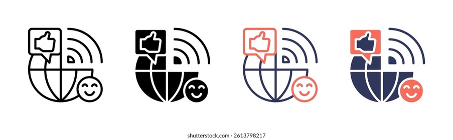 Online Behavior Icon Element For Design And Vector