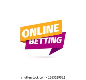 Online betting isolated vector icon. Paper sticker for gamble