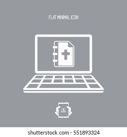 Online bible book - Vector flat icon
