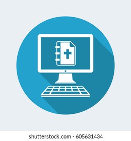Online bible book - Vector flat icon