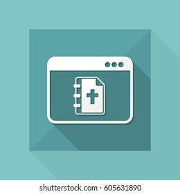 Online bible book - Vector flat icon