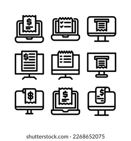icono de lista en línea o logotipo símbolo de signo aislado ilustración vectorial - iconos vectoriales de estilo negro de alta calidad