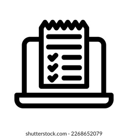 icono de lista en línea o logotipo símbolo de signo aislado ilustración vectorial - iconos vectoriales de estilo negro de alta calidad